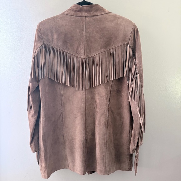 Vintage TOGETHER! Brown Suede Fringe Coat - Picture 5 of 10